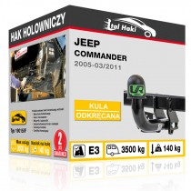 Hak holowniczy Jeep COMMANDER, 2005-03/2011, odkręcany (typ 19015/F)